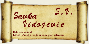 Savka Vidojević vizit kartica
